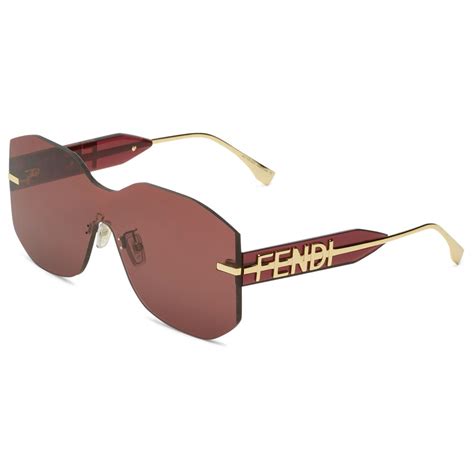 occhiali da sole fendi mascherina|Occhiali da sole Fendi FE40128I 26c – Ottica Ricci Shop Online.